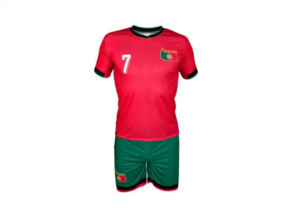 JAKS DETSKÝ FUTBALOVÝ DRES RONALDO PORTUGALSKO  - KOMPLET Rozmery: 122