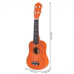 Detské drevené ukulele so 4 nylonovými strunami