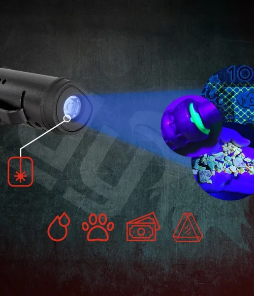Tvardy Pracovné svietidlo LED COB 5W + 3W UV laser 800mAh 400lm IP44