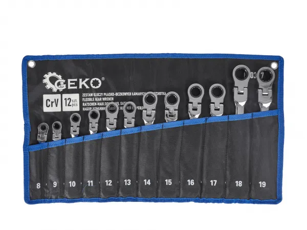 Geko Račňové očkoploské kľúče lámané 12 ks 8-19mm