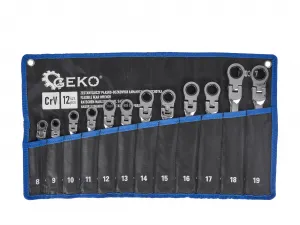 Geko Račňové očkoploské kľúče lámané 12 ks 8-19mm