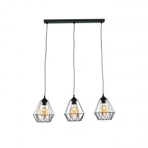 Závesná lampa BENIGNE III, čierna