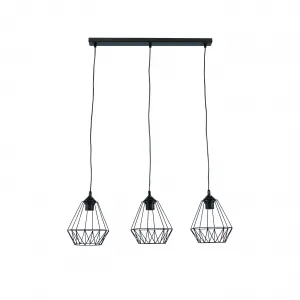 Závesná lampa BENIGNE III, čierna
