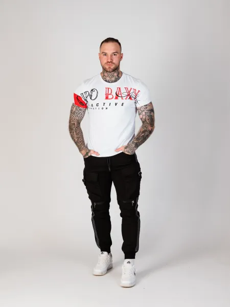Pánske tričko CIPO & BAXX CT785 WHITE Farba: Biela, Konfekčná veľkosť: L