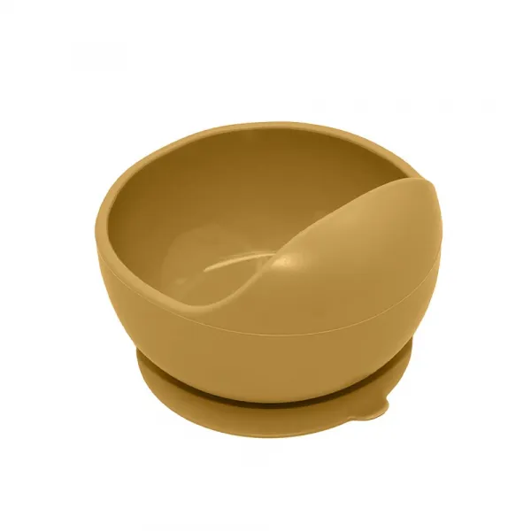 PETITEMARS Silikónová miska s prísavkou Petite&Mars Take&Match Intense Ochre