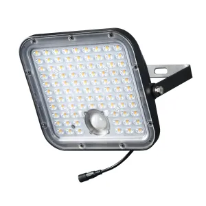 LED reflektor 4800lm so solárnym panelom + diaľkové ovládanie