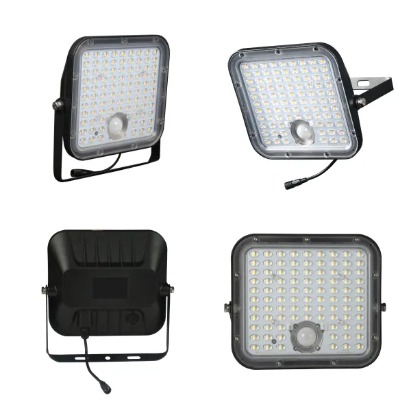 LED reflektor 4800lm so solárnym panelom + diaľkové ovládanie