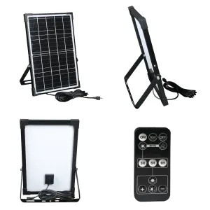 LED reflektor 4800lm so solárnym panelom + diaľkové ovládanie
