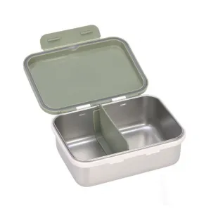 Lässig nerezový desiatový box Happy Prints Farba: Light olive
