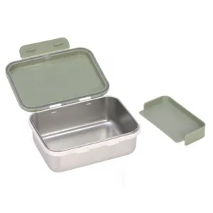 Lässig nerezový desiatový box Happy Prints Farba: Light olive