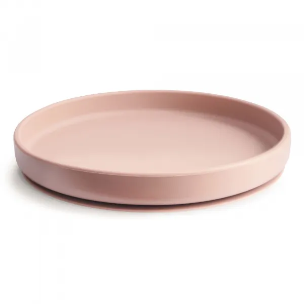 Mushie Classic silikónový tanier s prísavkou - Blush