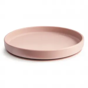 Mushie Classic silikónový tanier s prísavkou - Blush