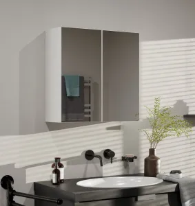 TP Living Závesná kúpeľňová skrinka POLA 60 cm so zrkadlom biela