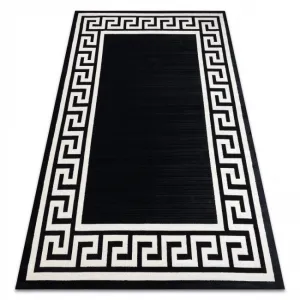 Koberec PEARL 51327H rám / grécky / štrukturálny, čierny
