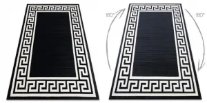Koberec PEARL 51327H rám / grécky / štrukturálny, čierny