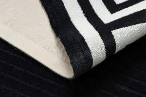 Koberec PEARL 51327H rám / grécky / štrukturálny, čierny