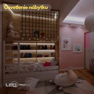 LEDprodukt 10m PROFI LED pásik 70LED/m SMD2835 prúd. driver studená b. 7,2W/m IP20 24V KOMPLETNÁ SADA