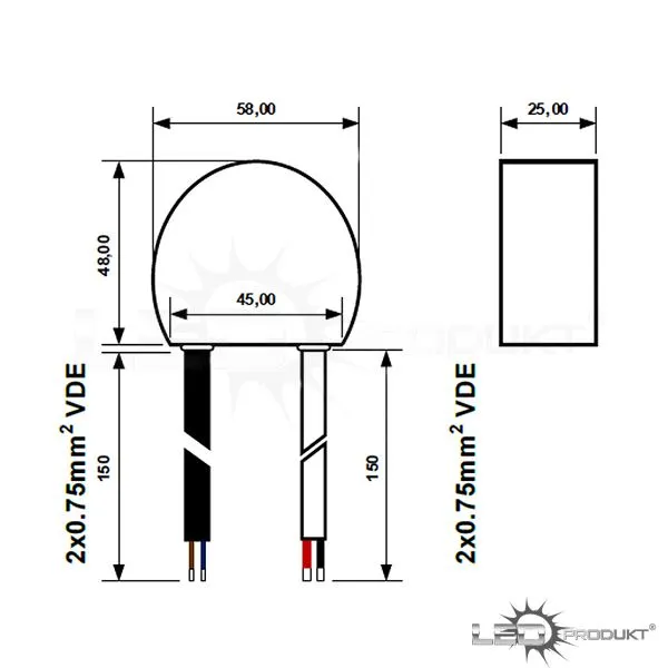 LEDprodukt Zdroj 20W, 12V, IP67 Vodeodolný (do krabice)