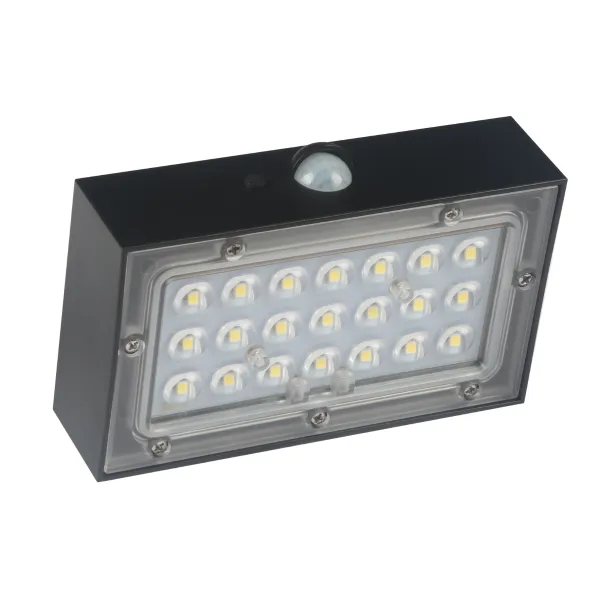 LED solárne svietidlo Brick - čierne 350lm