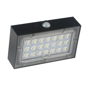 LED solárne svietidlo Brick - čierne 350lm