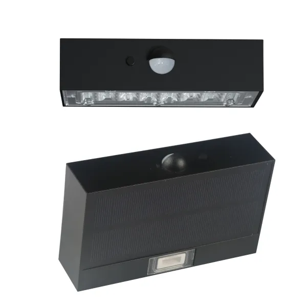 LED solárne svietidlo Brick - čierne 350lm
