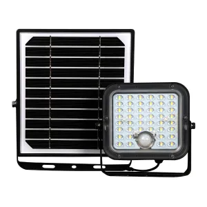 LED reflektor 1500lm so solárnym panelom + diaľkové ovládanie