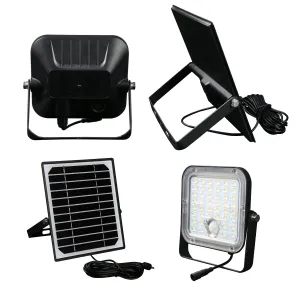 LED reflektor 1500lm so solárnym panelom + diaľkové ovládanie
