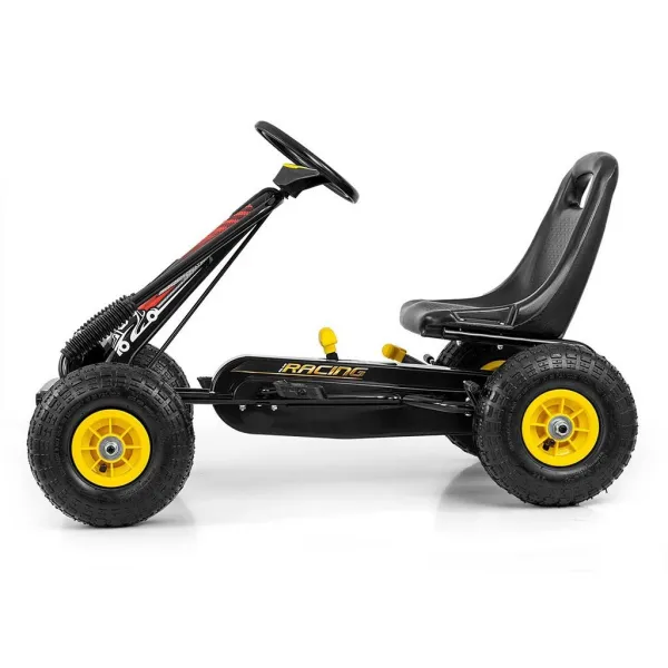 Detská šliapacia motokára Go-kart Milly Mally Thor čierna