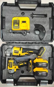 AMOEBA Bez uhlíkový AKU set AMOEBA. Karbobrúska 125mm Rázový uťahovák 350Nm 2 x batéria, kufor, nabíjačka.Nie je kompatibilná s batériou MAKITA 18V