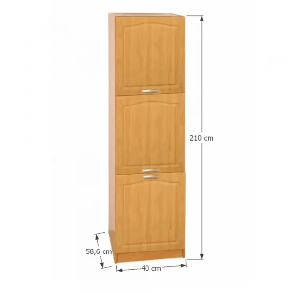 Vysoká skrinka LORA MDF NEW KLASIK S40 / 210/57 Tempo Kondela Pravé