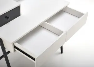 HALMAR Toaletní stolek AGNES 120 cm bílo-černý