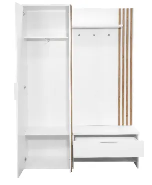 ArtStol Predsieň MILO 140 s lamelami | biela