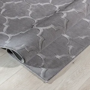 Koberec Elsher - sivý Rozmery: 80 x 150