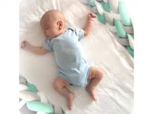 JAKS Pletený mantinel do postielky mint 2 m