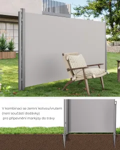 SONGMICS Opěrný sloupek markýzy MELISSA stříbrný
