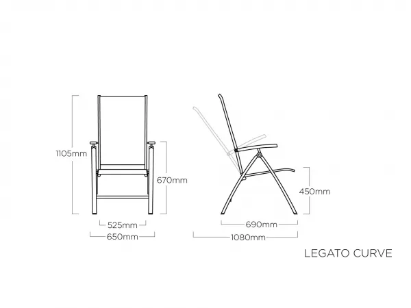 Legato polohovacie kreslo antracit