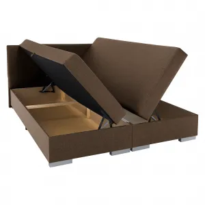 Boxspringová posteľ, hnedá, 140x200, ADARA