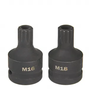 MARPOL SADA 6 NÁRAZOVÝCH NADSTAVCOV TORX A SPLINE 3/4"