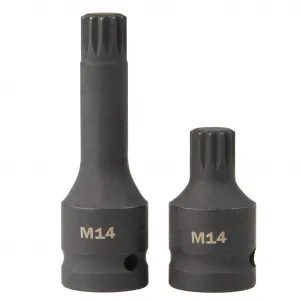 MARPOL Sada rázových nadstavcov SPLINE 1/2" M14-M16-M18 6 kusov