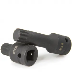 MARPOL Sada rázových nadstavcov SPLINE 1/2" M14-M16-M18 6 kusov
