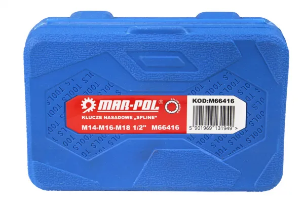 MARPOL SADA RÁZOVÝCH NADSTAVCOV SPLINE 1/2" M14-M16-M18 6KS