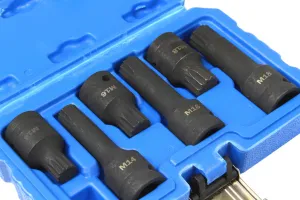 MARPOL Sada rázových nadstavcov SPLINE 1/2" M14-M16-M18 6 kusov