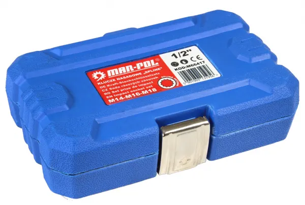 MARPOL Sada rázových nadstavcov SPLINE 1/2" M14-M16-M18 6 kusov