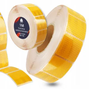 Žltá reflexná páska 1M výstražná 5x5 cm | jaks