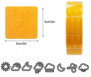 Žltá reflexná páska 1M výstražná 5x5 cm | jaks