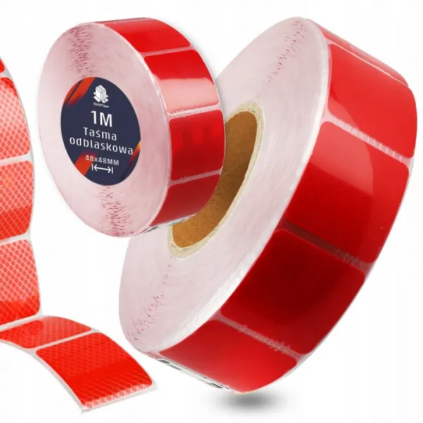 Červená reflexná páska 1M výstražná 5x5 cm | jaks