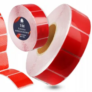 Červená reflexná páska 1M výstražná 5x5 cm | jaks