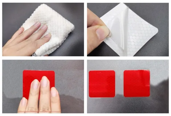Červená reflexná páska 1M výstražná 5x5 cm | jaks