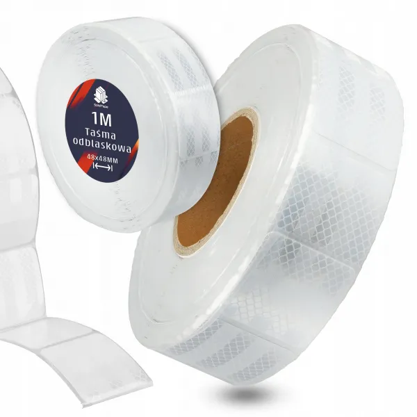 Biela reflexná páska 1M výstražná 5x5 cm | jaks