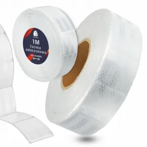 Biela reflexná páska 1M výstražná 5x5 cm | jaks
